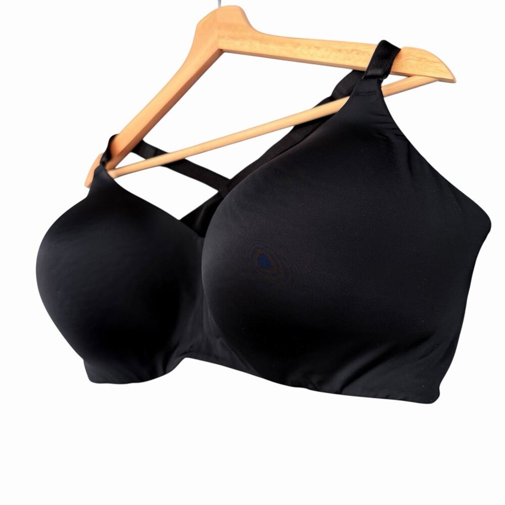 Torrid Curve Womens Black Wire Free Bra Lace Back 42DDD